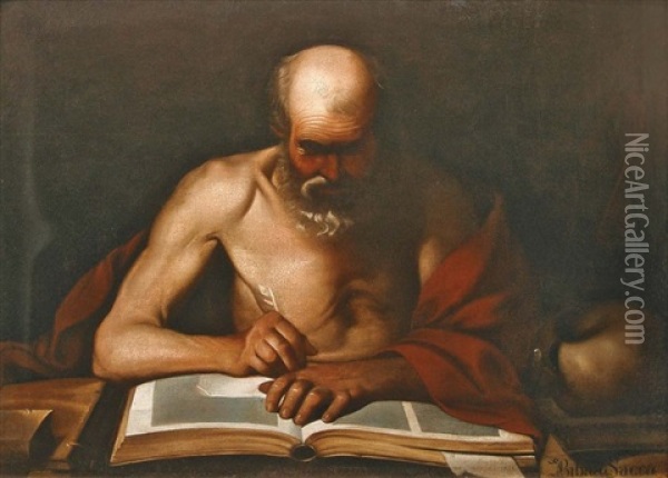 Saint-jerome Dans Son Cabinet Oil Painting -  Caravaggio