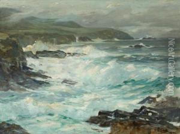Carmel Coast Range Oil Painting - William Frederick Ritschel
