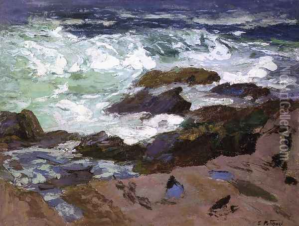 Wild Surf, Ogunquit, Maine Oil Painting - Edward Henry Potthast