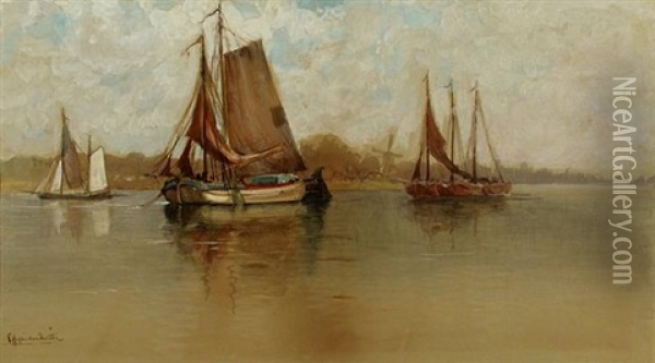 Red Sandstone Oil Painting - Francis Hopkinson Smith