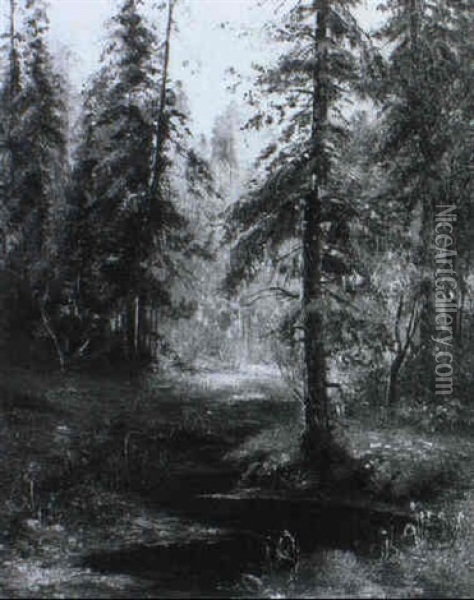 Waldlichtung Oil Painting - Yuliy Yulevich (Julius) Klever