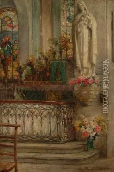 Offrandes A La Vierge Oil Painting - Pauline Caspers