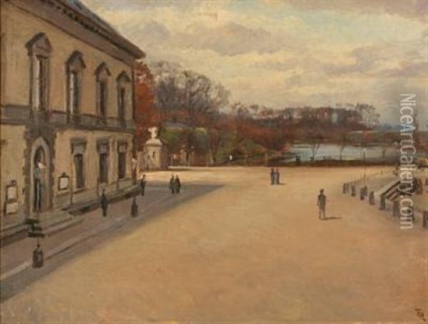 View From The Custom House In Copenhagen Oil Painting - Frants Peter Didrik Henningsen