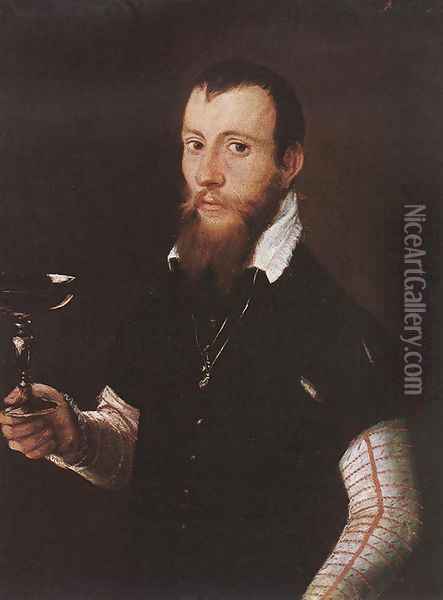 Portrait of Wilhelm Neythart 1565 Oil Painting - Jacob Seisenegger