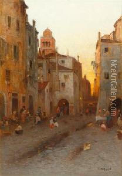 Street In Constantinople. Oil Painting - Wilhelm von Gegerfelt
