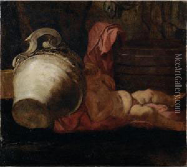 Putto Addormentato Oil Painting - Giulio Carpione