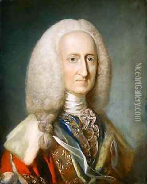 Portrait of George 1st Lord Lyttleton of Frankley Oil Painting - Edward Francis (Francesco Calza) Cunningham