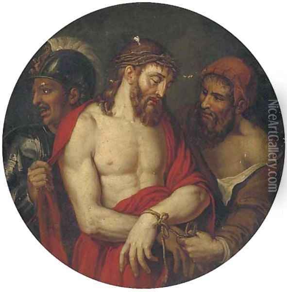 Christ crowned with thorns Oil Painting - Tiziano Vecellio (Titian)