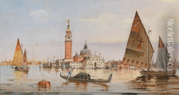 Lagune Von Venedig - Blick Auf S. G. Maggiore Oil Painting - Marco Grubas