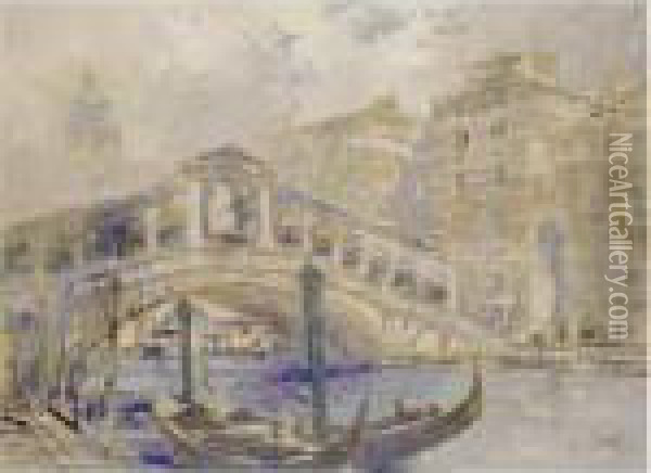 The Rialto, Venice Oil Painting - William Walcot