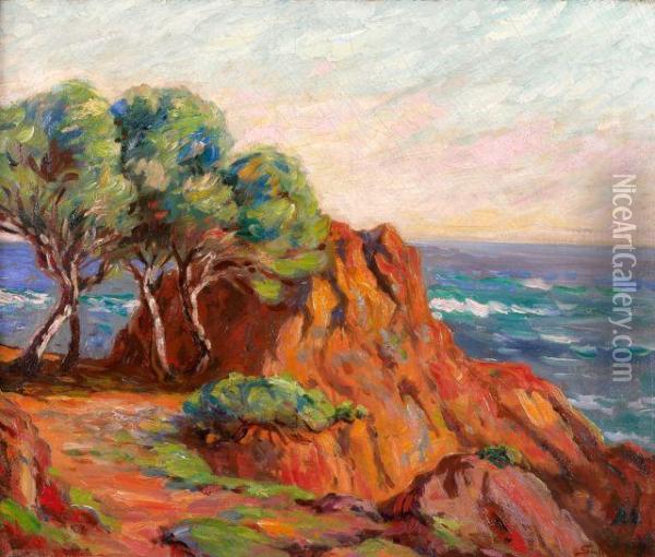 Les Roches Rouges Oil Painting - Armand Guillaumin