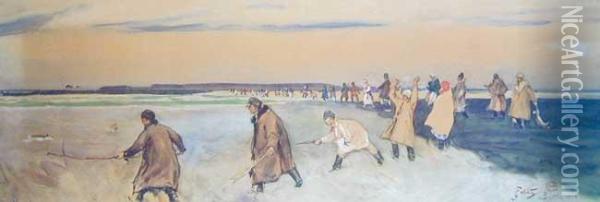 Nagonka, 1914 R. Oil Painting - Julian Falat