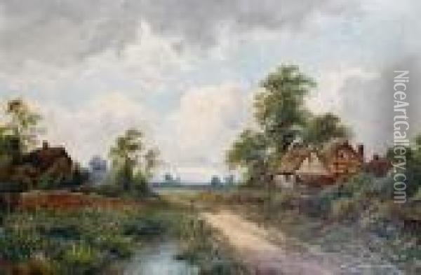 A Country Path Oil Painting - Octavius Thomas Clark