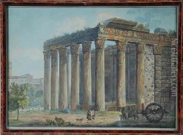 Tempio Di Antonino E Faustina Oil Painting - Franz Keiserman