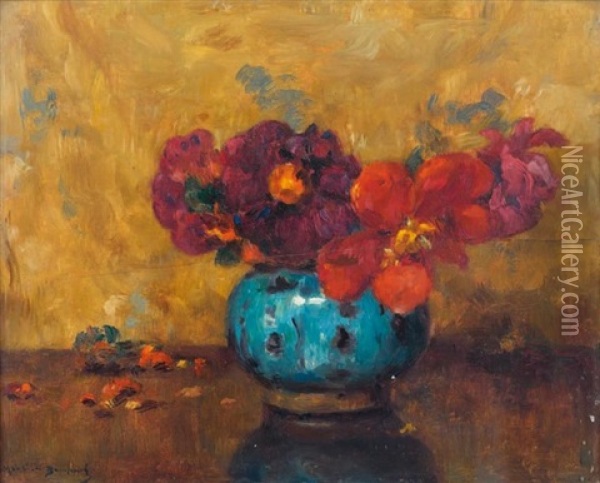 Nature Morte Au Vase Fleuri Oil Painting - Maurice Bompard