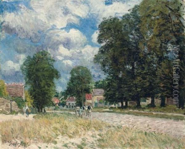 La Route De Marly-le-roi Oil Painting - Alfred Sisley