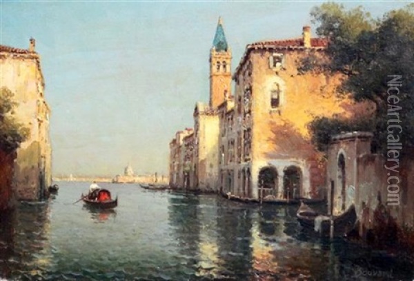 Evening Shadows, Venice Oil Painting - Joseph-Antoine Bouvard