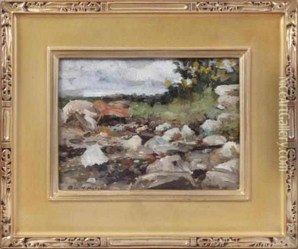 Rock Landscape Scene Oil Painting - Burr H. Nicholls