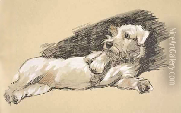 Terrier Detail Oil Painting - Cecil Charles Aldin