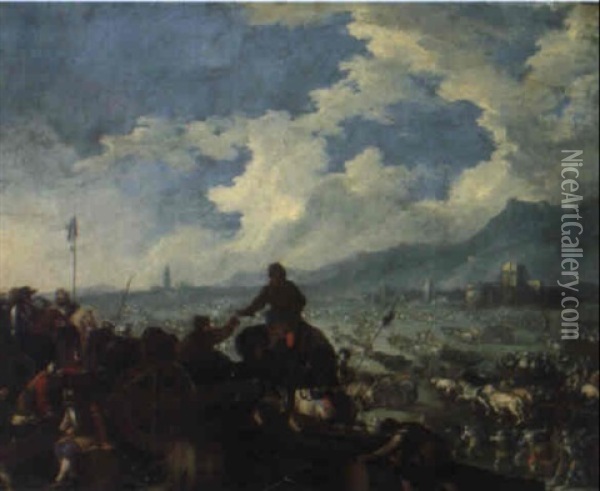 Depart Pour La Guerre Oil Painting - Michelangelo Cerquozzi