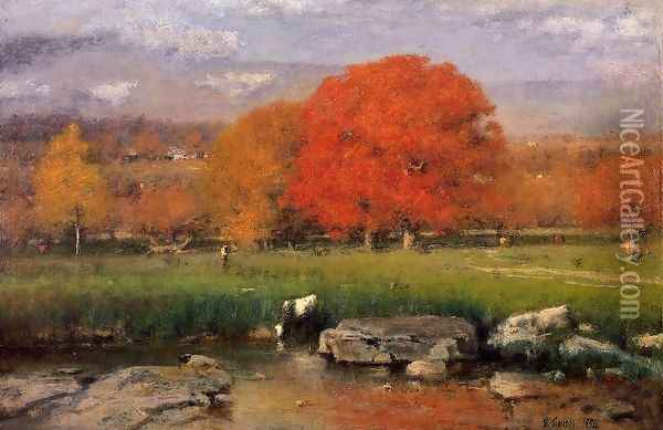 Morning Catskill Valley Oil Painting - George Inness