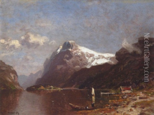 Fjordlandschaft Oil Painting - Morten Mueller