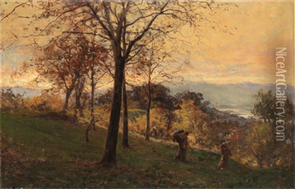 Bei Ticino, Landschaft Mit Figurlicher Staffage Oil Painting - Napoleone (Luigi) Grady