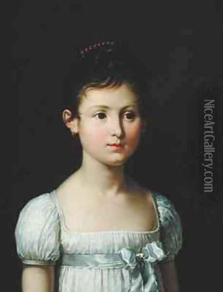 Portrait of Napoleone Baciocchi 1806-69 Oil Painting - Francois-Xavier Fabre