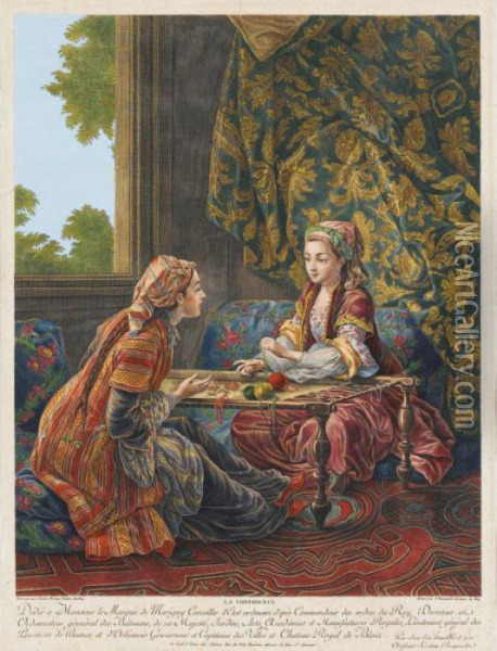 La Sultane Et La Confidence Oil Painting - Carle van Loo