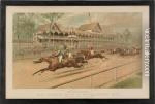 The Futurity Race At Sheepshead Bay Oil Painting - Currier & Ives Publishers