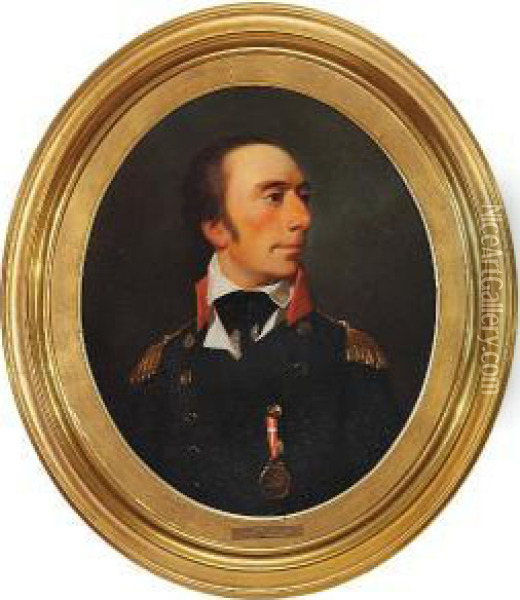 A Portrait Of Lorenz Lassen, Rear-admiral Oil Painting - Jens Juel