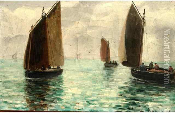 Barque Sous Voile Oil Painting - Etienne Bouille