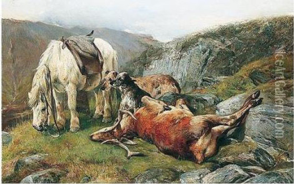 Deer Stalking Oil Painting - John Sargent Noble