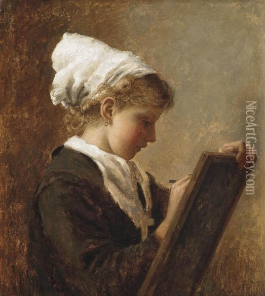 The Young Artist Oil Painting - Gaston de Latouche