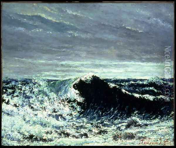 The Wave, c.1871 Oil Painting - Gustave Courbet