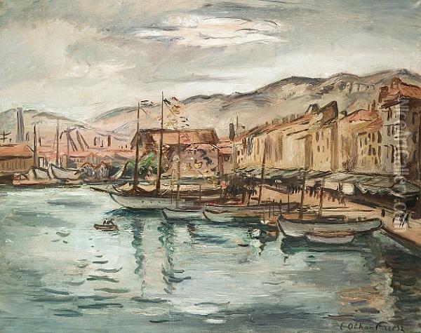 Le Port, Bateaux Bavoise Oil Painting - Emile-Othon Friesz