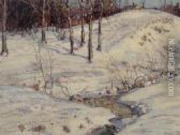 Hillside Shadows Oil Painting - George Gardner Symons