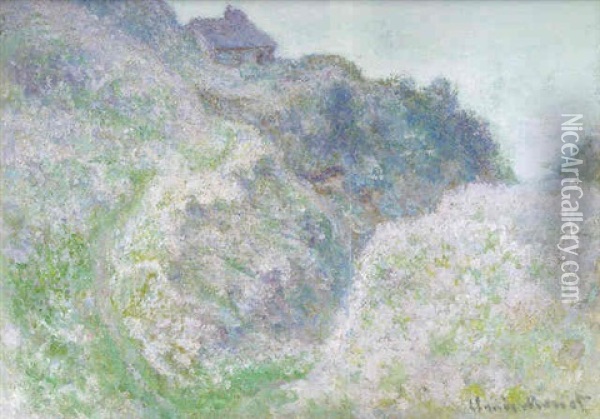 Cabane Des Douaniers A Varengeville Oil Painting - Claude Monet