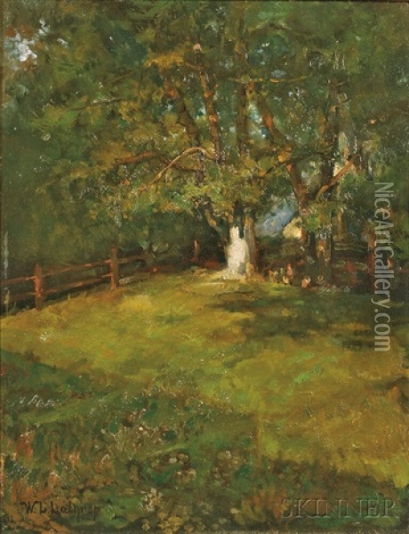 The Pasture's Edge Oil Painting - William Langson Lathrop