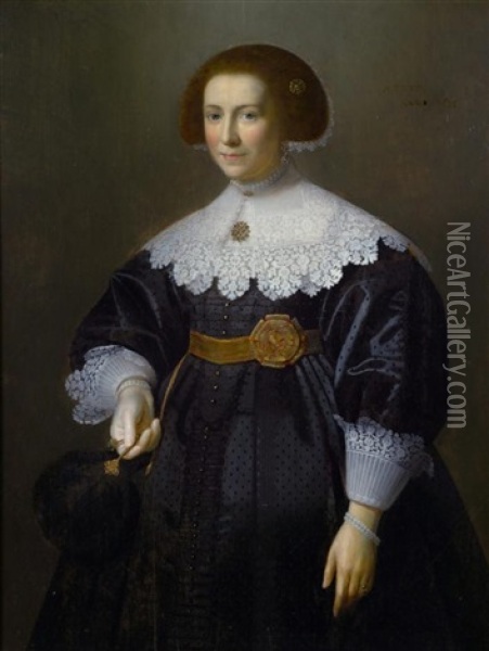 Portrat Einer Edlen Dame Oil Painting - Nicolaes Eliasz Pickenoy