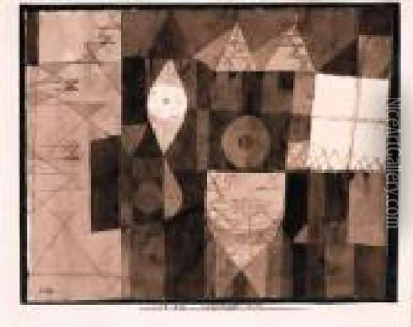 Helldunkel-studie Oil Painting - Paul Klee