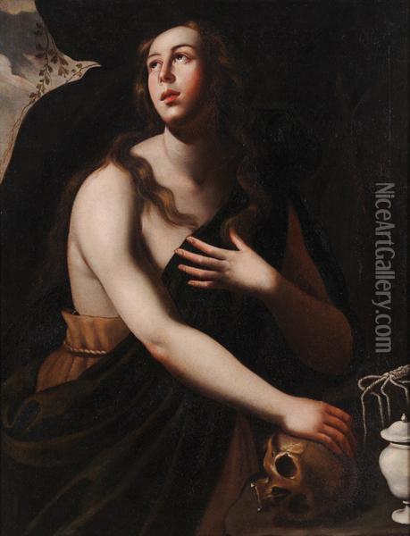 Maddalena In Penitenza Oil Painting - Felice Ficherelli Il Riposo