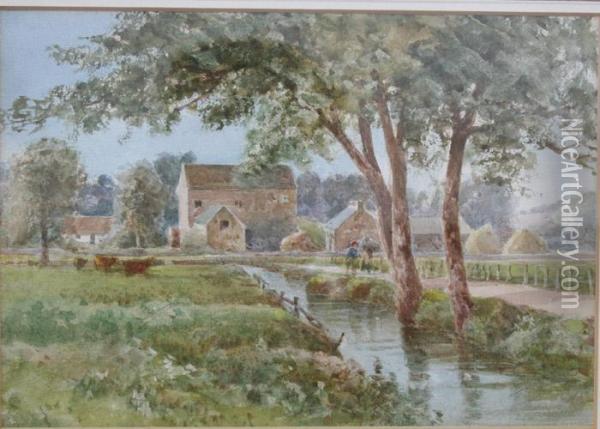 Ochiltree Mill On The Lugar Oil Painting - Charles Blatherwick