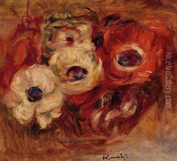 Anemones2 Oil Painting - Pierre Auguste Renoir