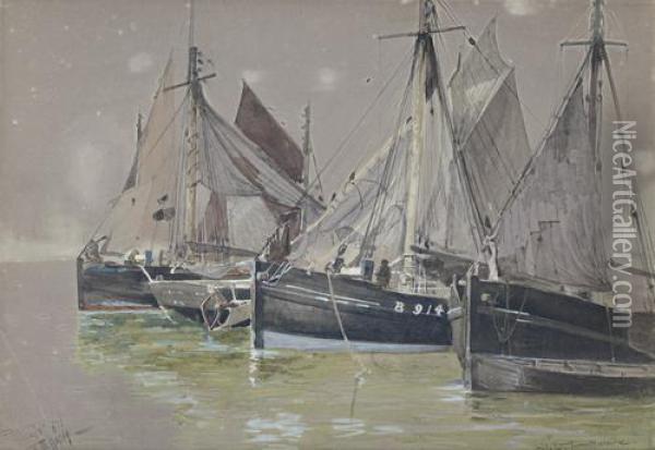 Boulogne Oil Painting - Thomas Bush Hardy