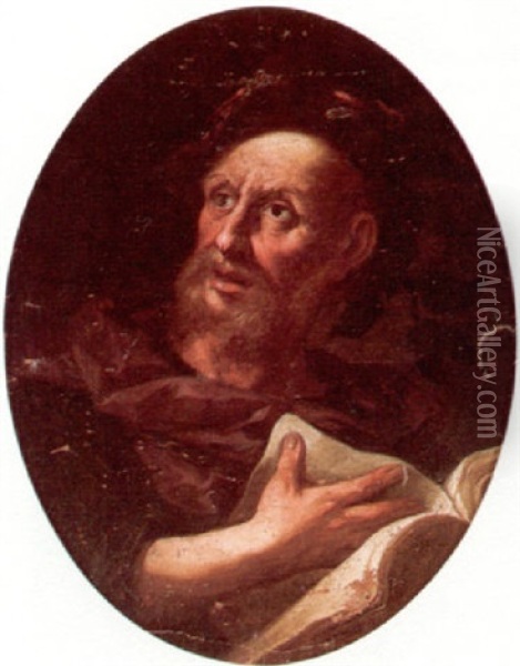 Portrait Of A Poet Oil Painting - Giovanni Battista Langetti