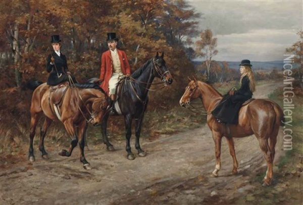 An Afternoon Ride Oil Painting - Wright Barker