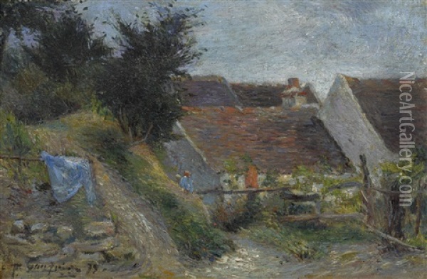Chemin De Village (la Sente Du Pere Dupin) Oil Painting - Paul Gauguin