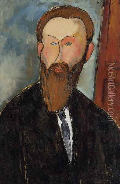 Portrait of the Photographer Dilewski Oil Painting - Amedeo Modigliani