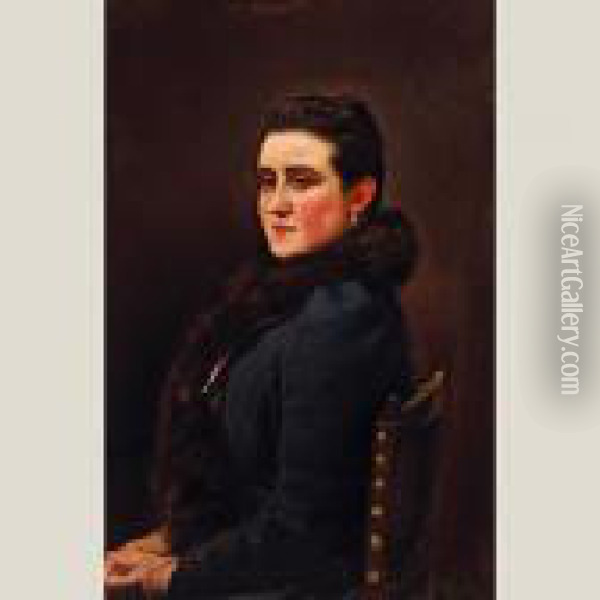 Retrato De Dama Oil Painting - Cecilio Pla Y Gallardo